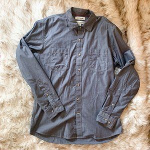 Stylish Men's Denim-Look Button Down Shirt